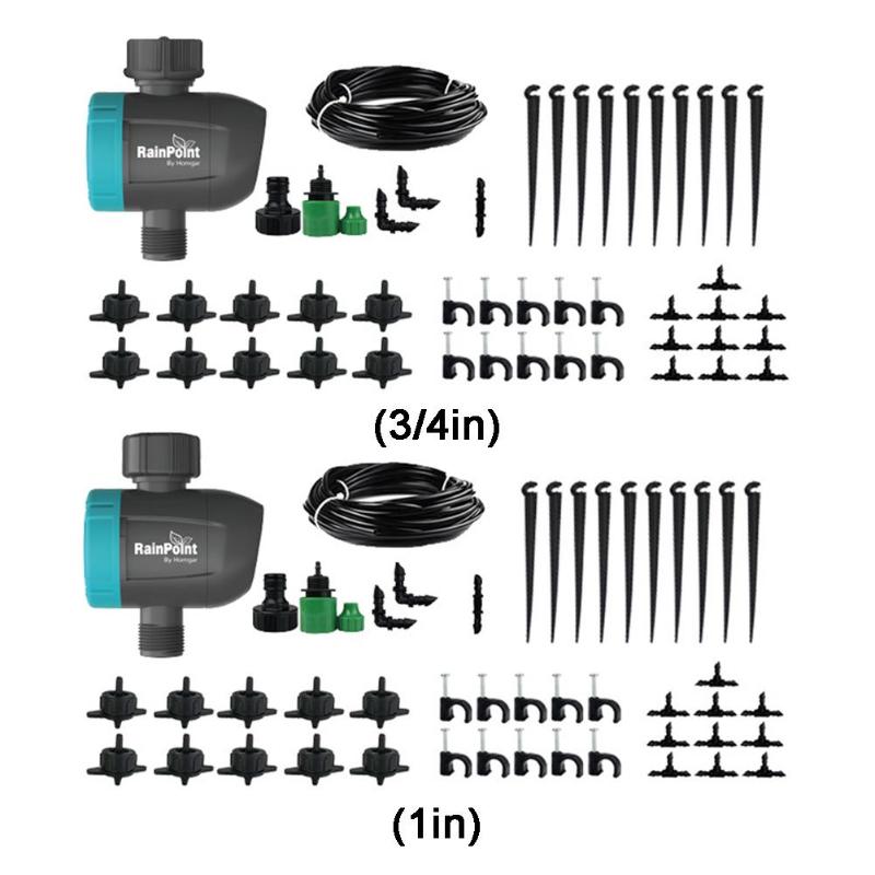 RainPoint Micro Drip Irrigation Ball Valve Automatic Home Garden Irrigation Controller Watering Timer System Mist Cooling Kit