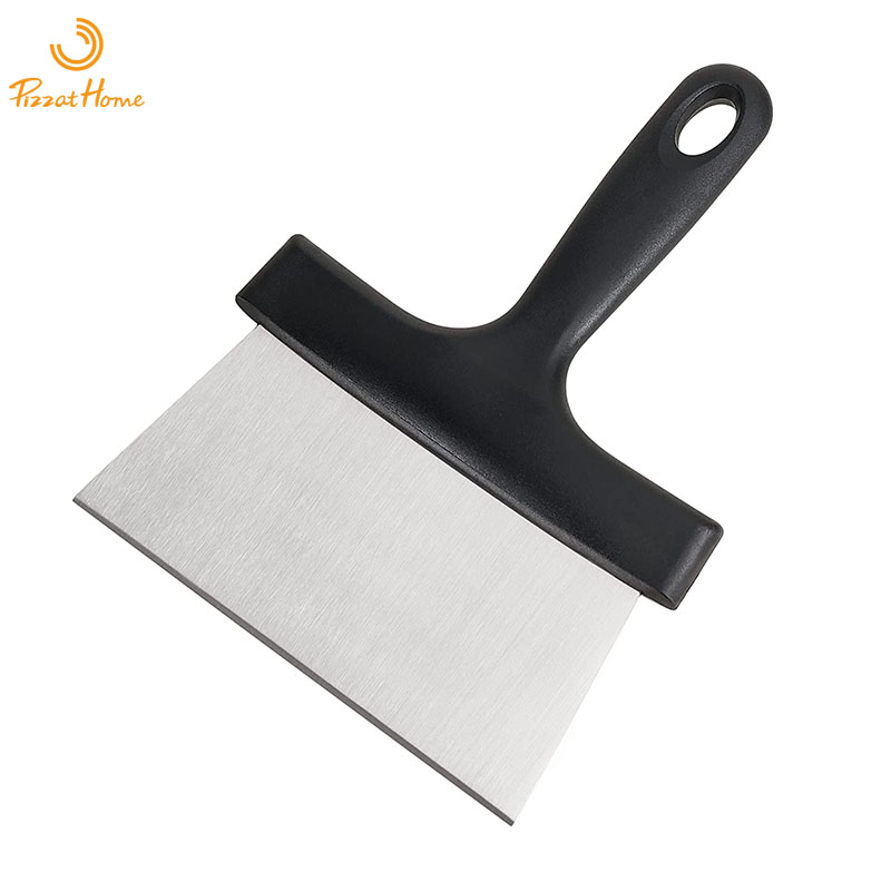 PizzAtHome Grill Scraper 6.4 Inch Stainless Steel Griddle Scraper Teppanyaki BBQ Blackstone Griddle Versatile Food Scraper