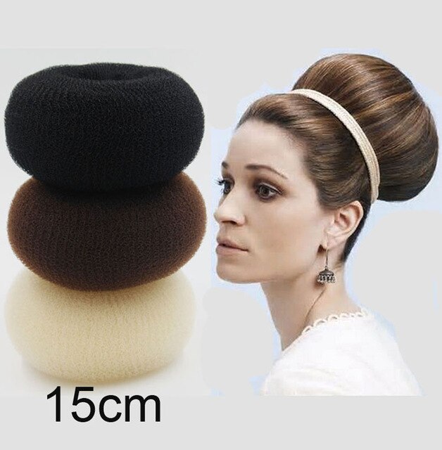Diadema de rosquilla extragrande de 15cm, accesorio de esponja de espuma mágica, disco para el pelo, moño Updo, accesorios para la cabeza, herramienta para el cabello DIY