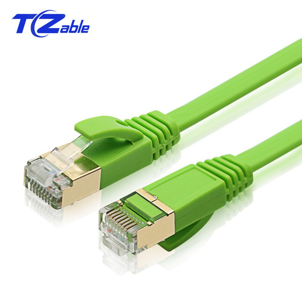 RJ45 Cat7 Ethernet Cable Green Flat Network Line UTP Extender Cable Ethernet for Notebook Router Digital Set Top Box Switch ADSL