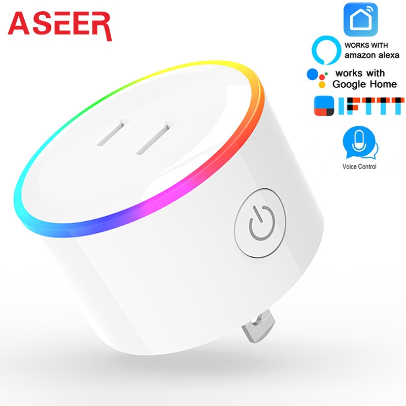 ASEER Tuya Smart Plug Wifi Smart Socket Japan Plug Outlet Timer 10A Works With Alexa Google Home Mini IFTTT Smart Life APP