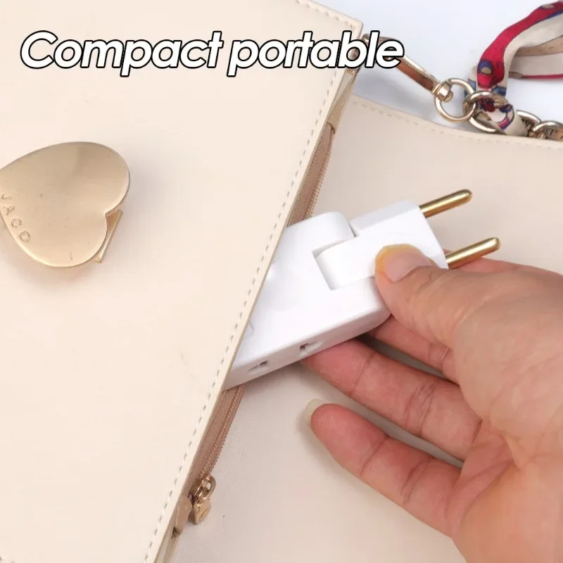 4in1 Wall Outlet Extension Eu Electrical Socket 180 Degree Plug Adapters Korea Germany Travel Aadpter Portable Power Converter