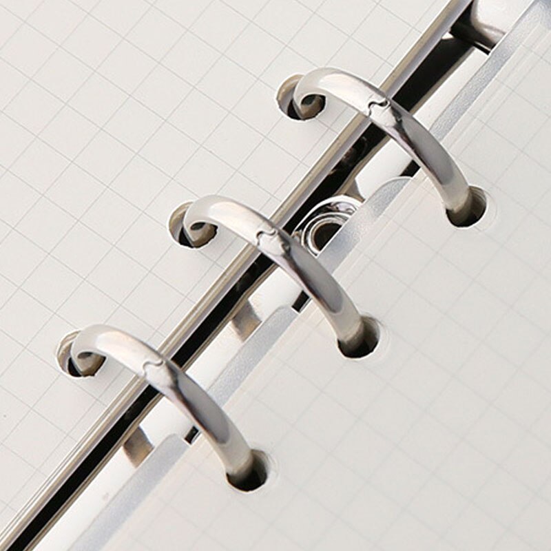 A5 A6 Spiral Clear Transparent PVC Soft Notebook Cover Coil Notepad 6 Ring Filler Planner Receive Card Stationery Office Supply