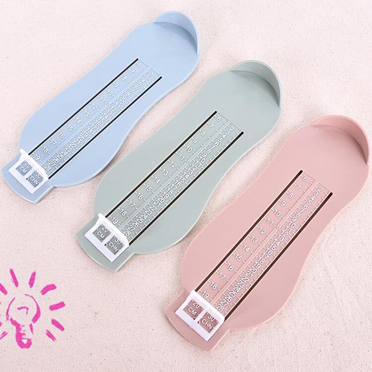 Voet Maatregel Kid Gauge Schoenen Maat Meten Ruler Kinderen Tool Baby Apparaat Beschikbaar Abs Baby Verstelbare Bereik 0-20cm Grootte: 3 pcs mix color