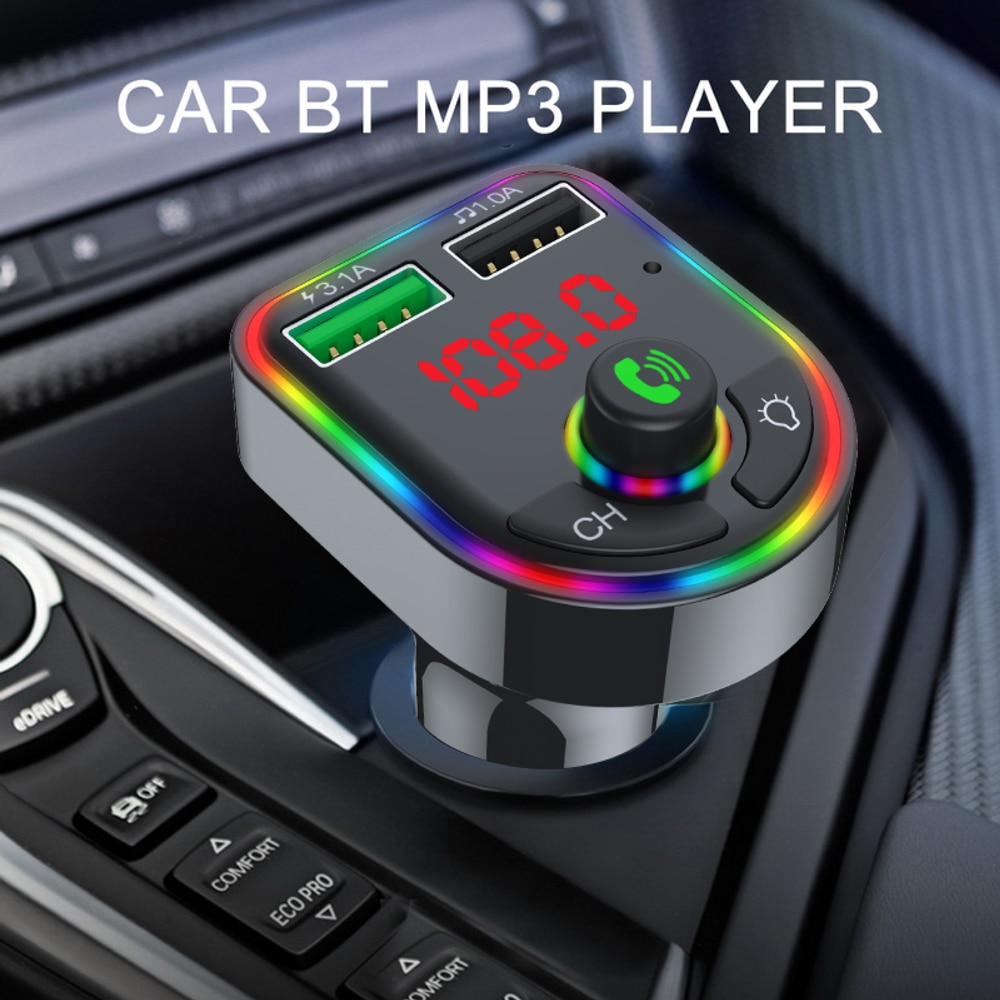 Bluetooth 5.0 Fm Transmitter Car Kit MP3 Modulator Muziekspeler Wireless Handsfree Audio Ontvanger Dual Usb Fast Charger Auto