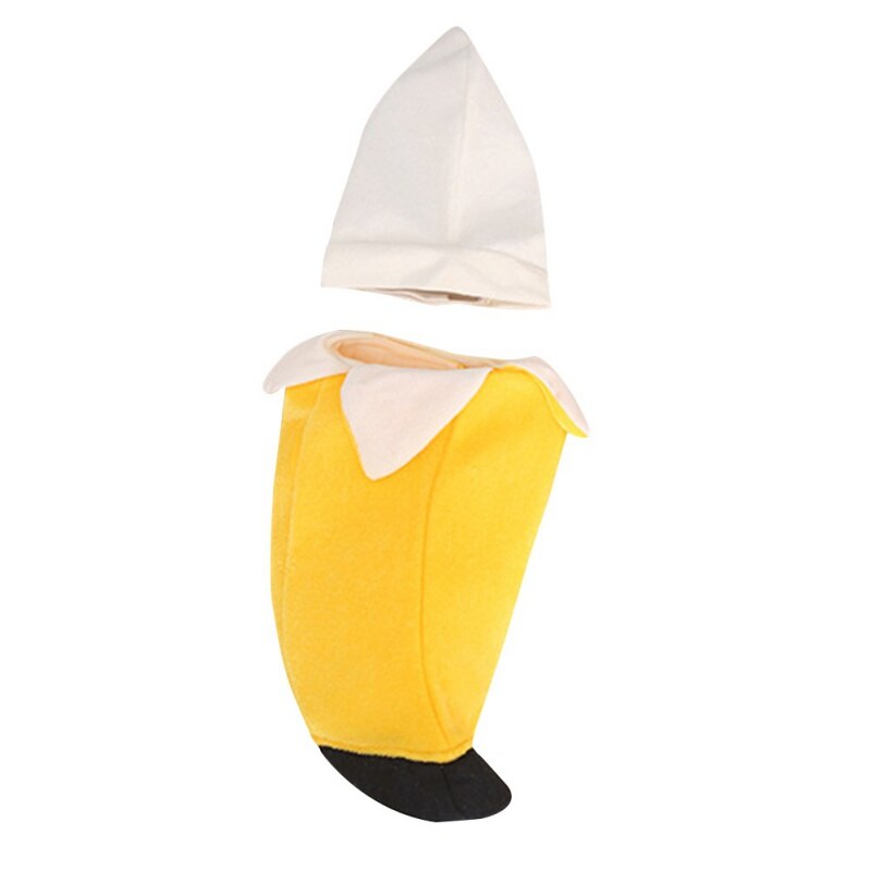 Ropa de de mascotas túnica de plátano, vestido de fantasía con tema divertido, disfraz de cachorro de perro, Gato de Halloween, productos divertidos de mascota Bulldog: L