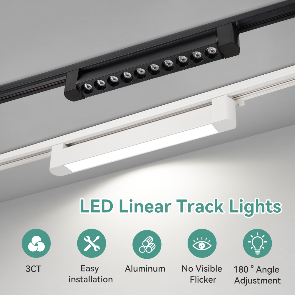 Faixa de led luz pista holofote & holofote cabine ferroviário iluminação casa loja decoração teto alta brilhante tira lâmpada tenda pontos led