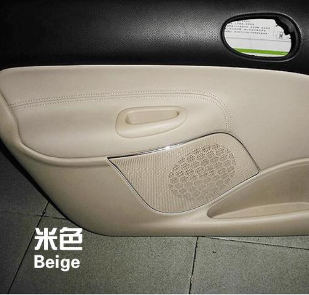 4 stuks microvezel voor- en achterdeurpanelen armsteun lederen hoes beschermlijst voor peugeot 206 207 / citroen  c2: Geel