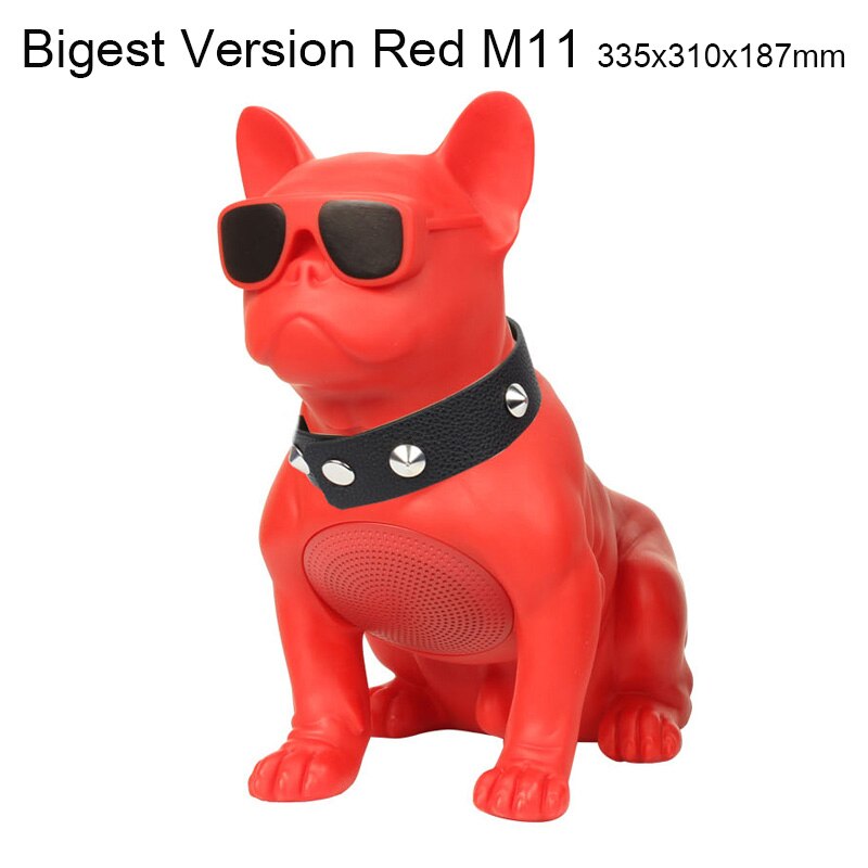 Bigest Full Aerobull Bluetooth Speaker Big Bulldog Wireless Speakers Subwoofer Multipurpose Computer PC Speaker TF MP3 player FM: M11 Bigest Red