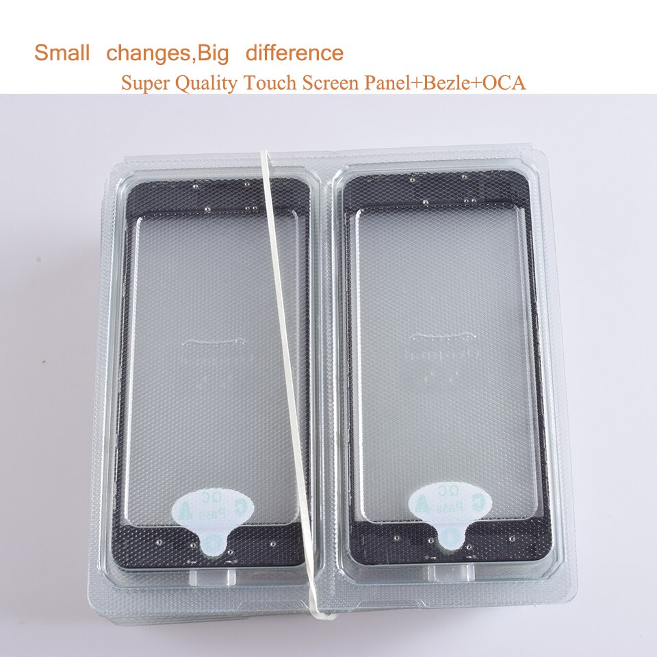 10Pcs/lot For iphone 7 6S Plus Touch Screen Panel Front Outer Glass With Bezel Frame OCA For iphone 5 5S 6 7 8 Touch 3 in 1