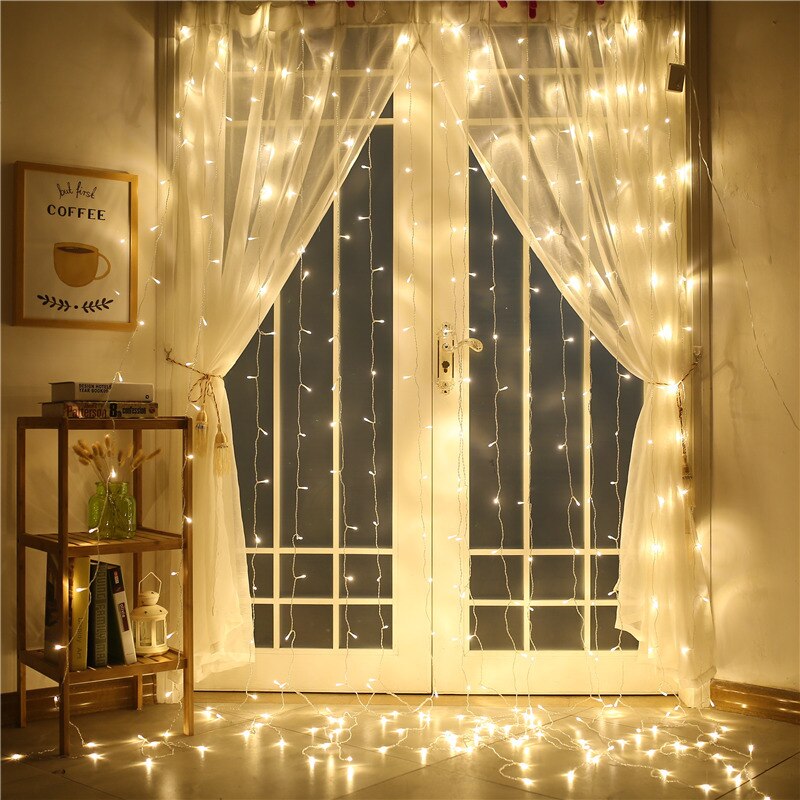 220v/110v led kerst ijspegel lichtsnoer 3 x 3m/6 x 3m gordijn feeërieke lichtslinger voor buiten voor bruiloftsfeest raamdecoratie
