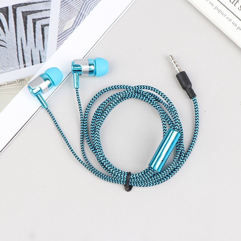 1pc stereo-ohrhörer mit kabel (nylon-geflechtkabel), headset mit mikrofon für xiaomi, laptops, smartphones und huawei: Stil -02