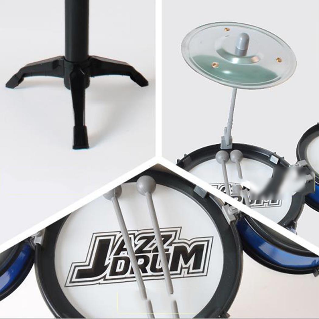 Kids Drie Drum Set Kinderen Percussie Blauw Zwart Muziekinstrument Educatief Speelgoed