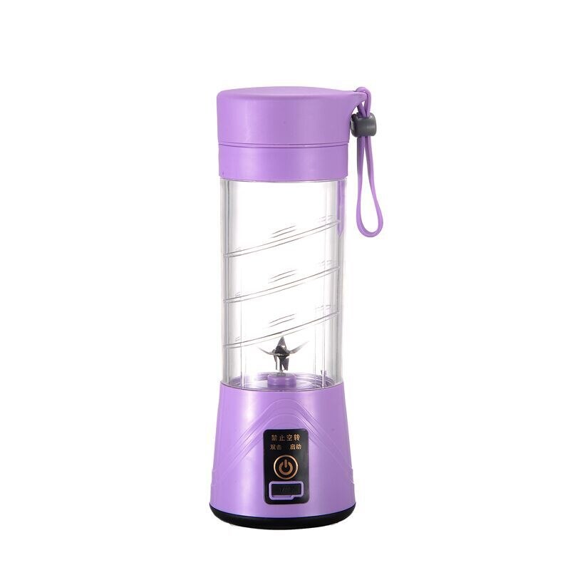 400ml 6 Blades Portable Blender USB Mixer Electric Juicer Machine Smoothie Blender Mini Food Processor Fruit Blender Juicing Cup: purple
