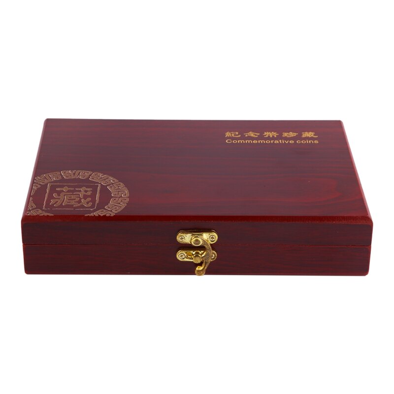 50 Pcs Wood Coin Protection Display Box Storage Case Holder Round Box Commemorative Collection Box