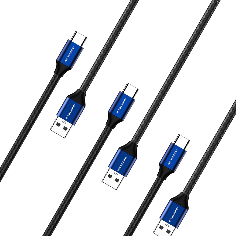 NITECORE UAC20 USB-C to USB-A 2.0 Charging cable 3A High Speed Charging Nylon Braiding