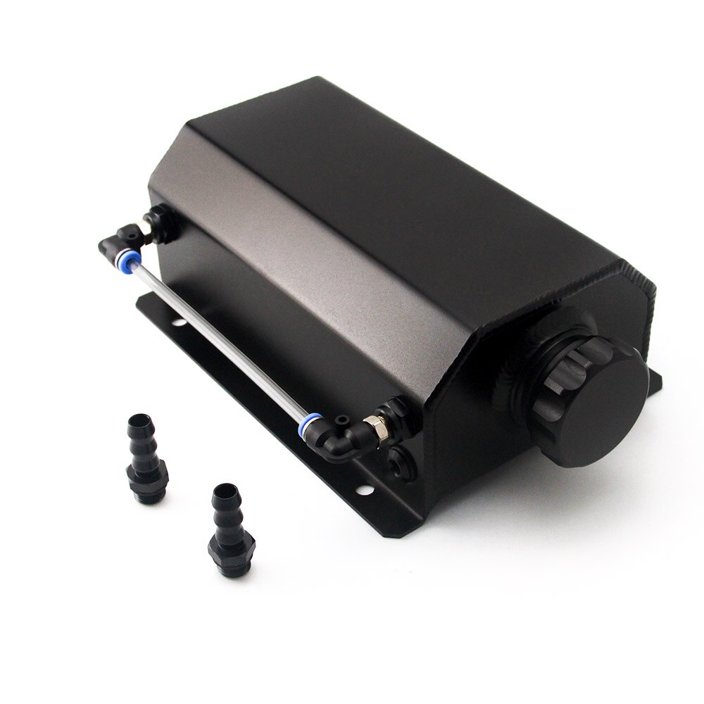 Universal 2L Auto Engine Oil Catch Tank Can Fuel Gas Breather Tank Bottle Overflow Coolant Radiator