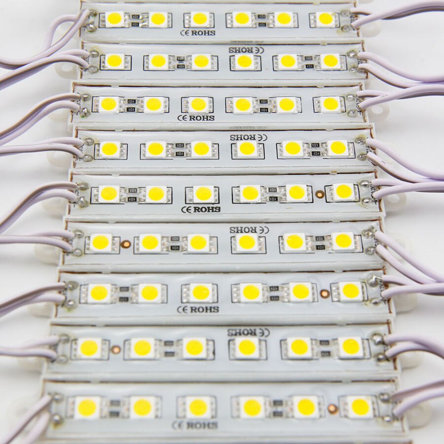 Módulo de luz LED Super brillante SMD 5054, 6LED, cc 12V, módulo de retroiluminación LED impermeable, lámpara de luz frontal de almacén, 20 unids/lote