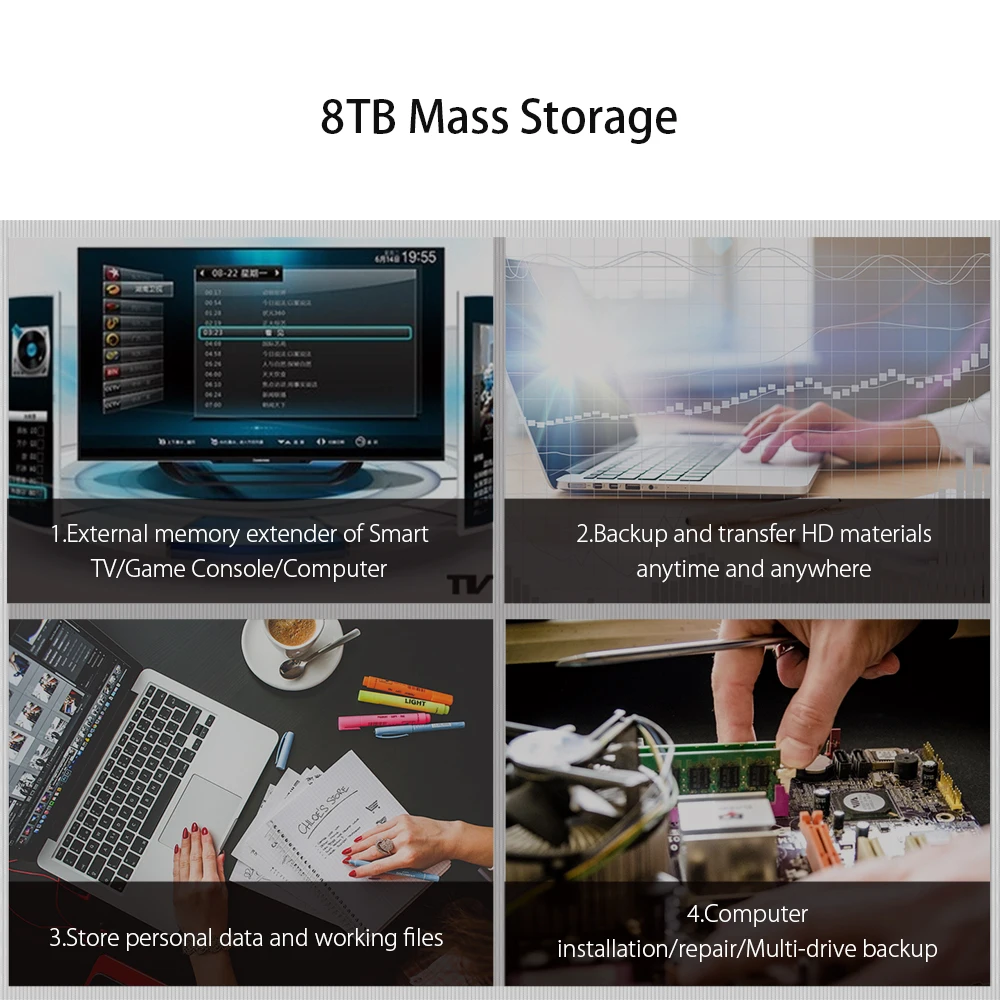 ORICO 3.5 Inch SATA to USB 3.0 Type C Transparent HDD Case SSD Adapter Hard Disk Drive Box USB3.0 External Storage HDD Enclosure