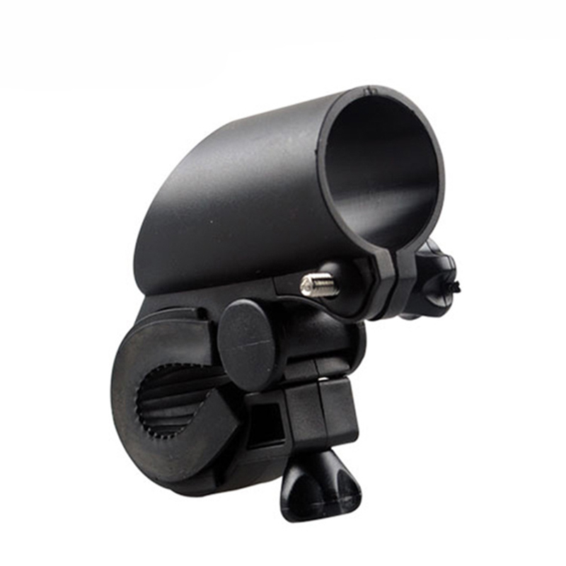 Soporte de luz para manillar de bicicleta, abrazadera de Clip para linterna LED, Universal, color negro