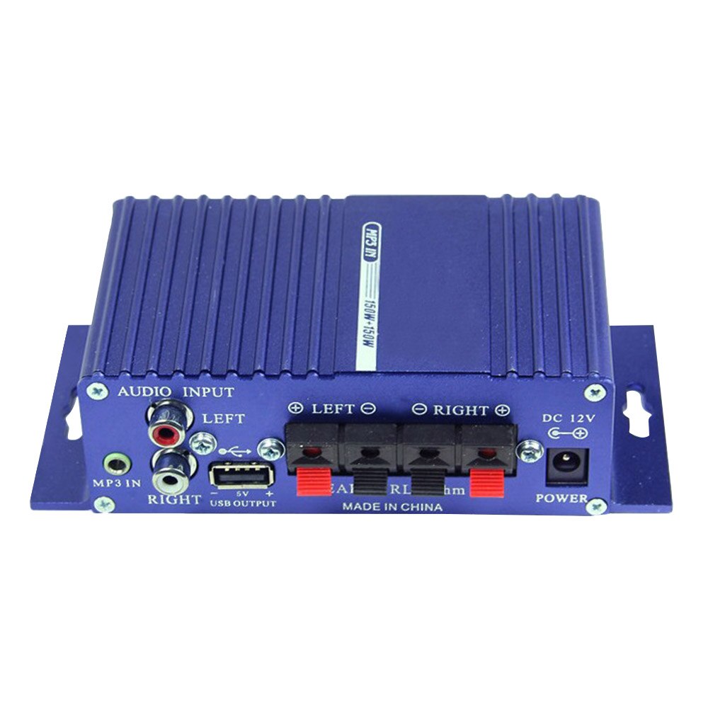 Bluetooth Hi-Fi Digital Stereo Amplifier Booster Radio 2 Channel for Car Home with Remote Control US Plug