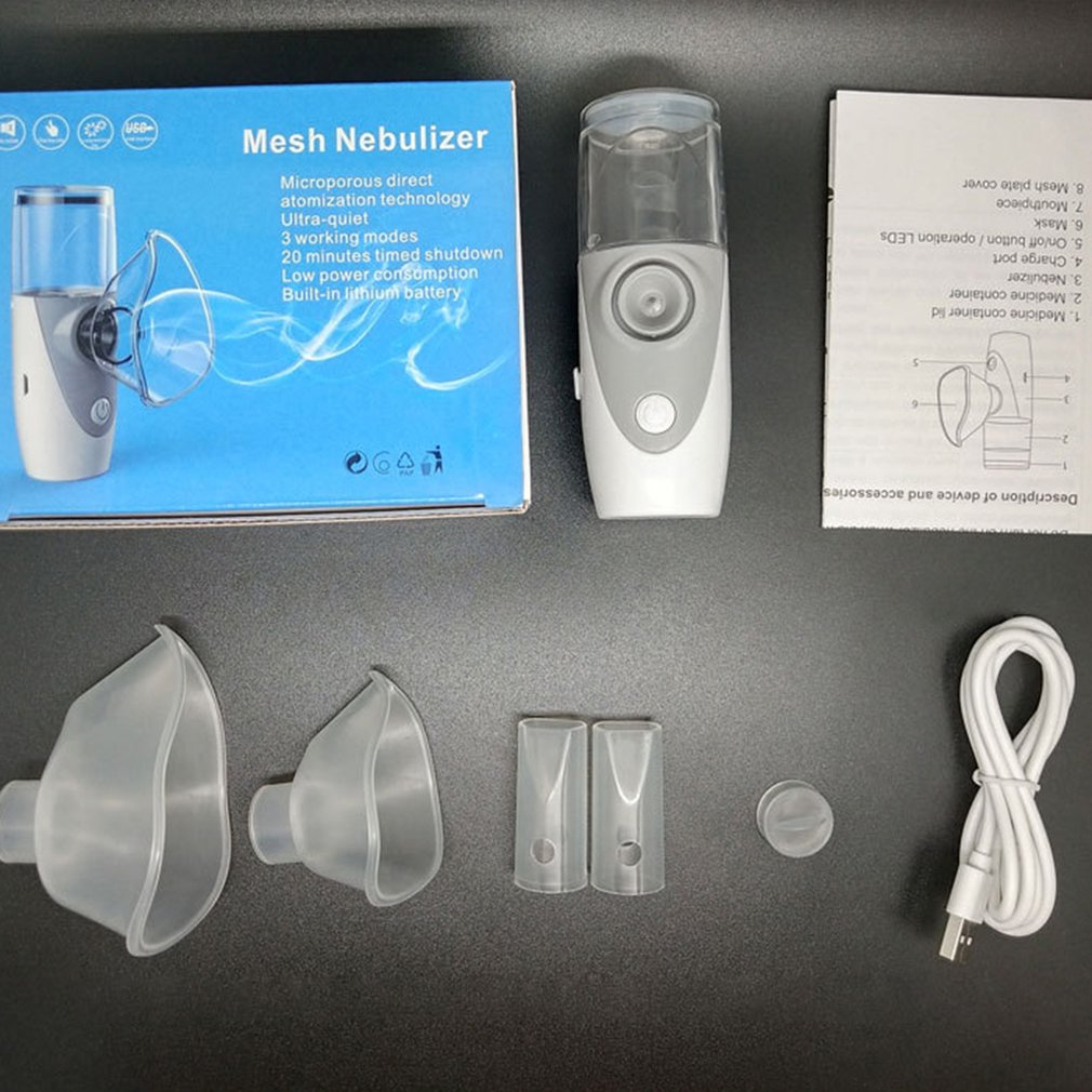 Kleine Huishoudelijke Ultrasone Grid Verstuiver Draagbare Handheld Air Verstuiver Volwassen Kinderen Huishoudelijke Mute Verstuiver