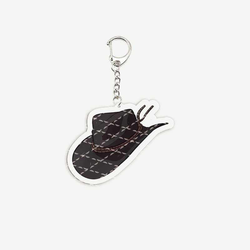 Red Dead Redemption 2 Keychain for Accessories Bag Acrylic RDR2 Arthur Morgan KeyRing Pendant Chains Accessories Fans: PURPLE