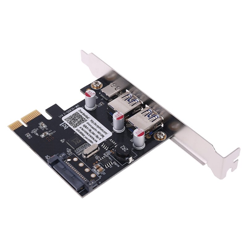 Pcie pci express naar usb 3.1 type -c 2- poort usb 3.0 type-a riser-uitbreidingskaart