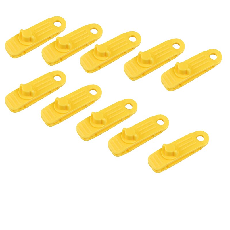 Pinzas para caravana para tienda de caravana, cubierta de remolque de barco, abrazadera a prueba de viento, lona a presión, pinza para tienda de campaña, toldo, accesorios de Camping: 10 pcs yellow