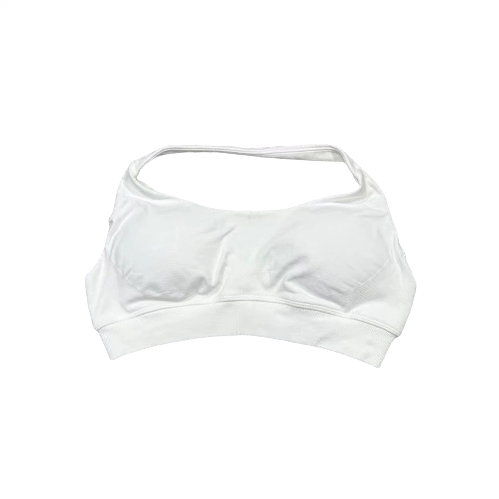 Reggiseno da yoga con cinturino imbottito senza schienale, tinta unita color caramello, fitness da donna, reggiseno da ciclismo, supporto per palestra, comodo reggiseno dinamico