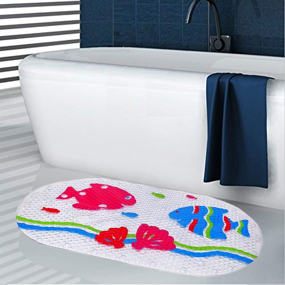 Baby Bathtub Bath Mat Non Slip for Tub Kids Anti Bacterial,Phthalate Free,Latex and Machine Washable Cartoon Pattern Mats Mate
