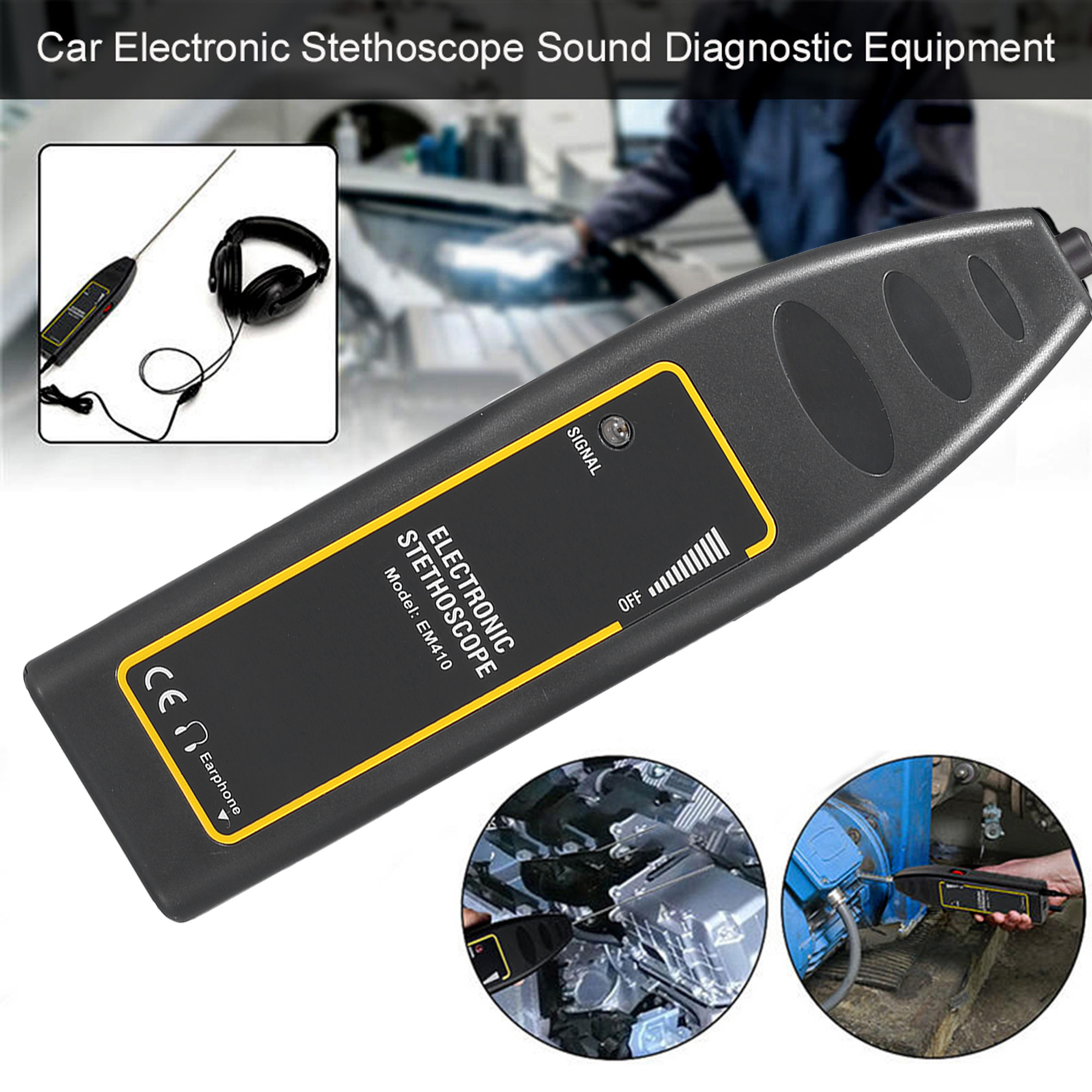 Auto elektronisches Stethoskop Ton diagnose gerät Motor reparatur werkzeug abnormaler Schall detektor Auto geräusch elektronischer Stethoskop