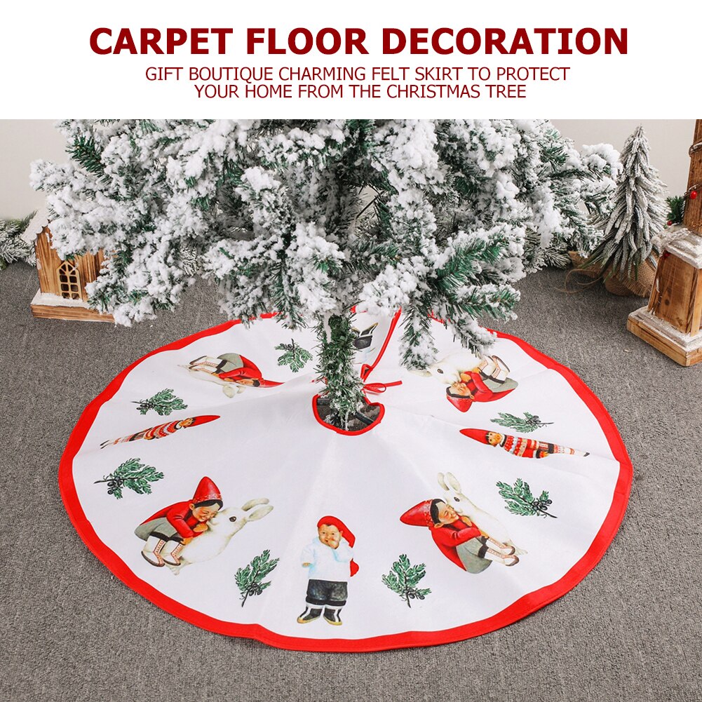 Print Kerstboom Rokken Kerst Feestartikelen Circulaire Xmas Boom Rok Boom Schort Voor Thuis Gelukkig Nieuwjaar