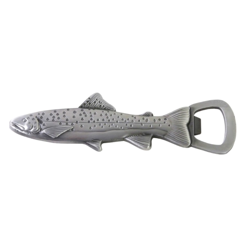 Ergonomic Stainless Steel Fish Beer Bottle Opener Easy to Cleans Bottle Opening Tool Suitable for Various Bottles: black