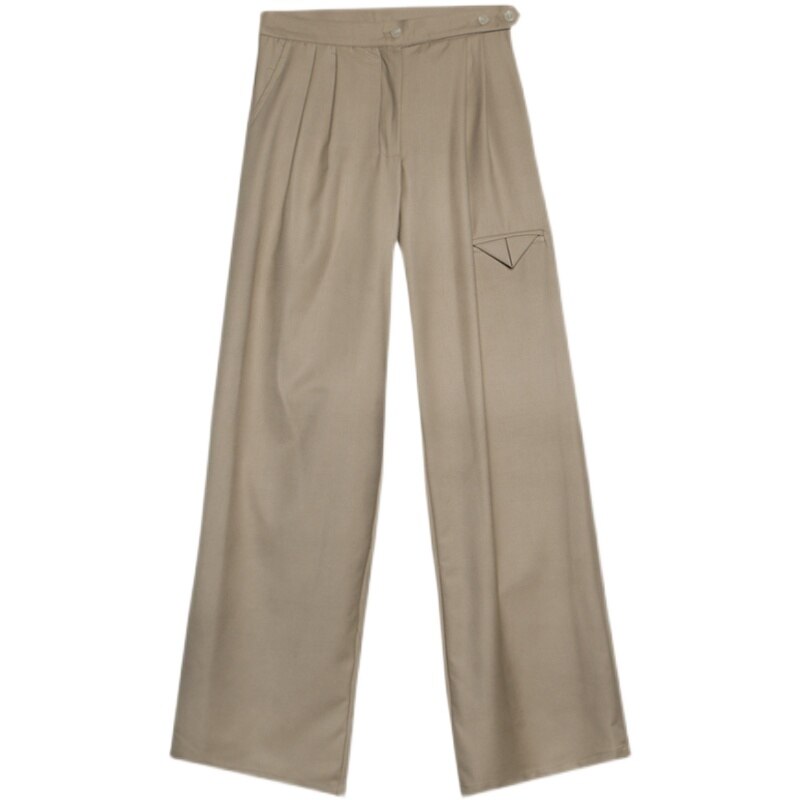 Pantalones de pierna ancha para hombre, traje único de estilo coreano, asimétrico, informal, holgado, de pierna ancha, S-XL, primavera y verano,