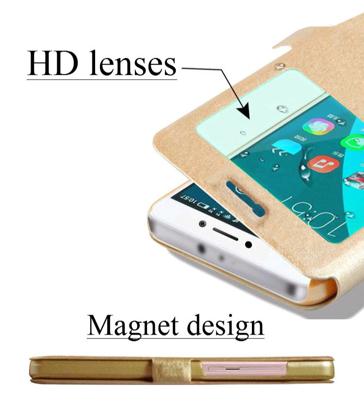 Ledertasche Für Gionee M6 GN8003 Fällen Schnelle Antwort Sichtfenster Flip Standplatz-abdeckung für M6/M6 Plus Telefon Fall Taschen Thin Holster