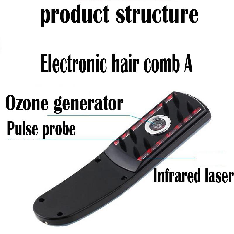 Elektryczna głowica laserowa szczotka do masażu wzrostu włosów grzebień do masażu zestaw do renowacji spray pielęgnacja leczenie Laser rosną masaż włosów grzebień