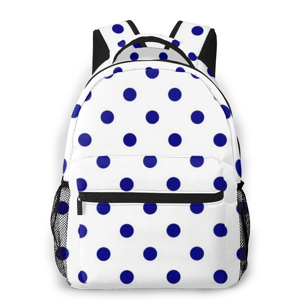 Black White Polka Dot Students Travel School Bags Backpack Womens Female Casual Backpacks: colour10