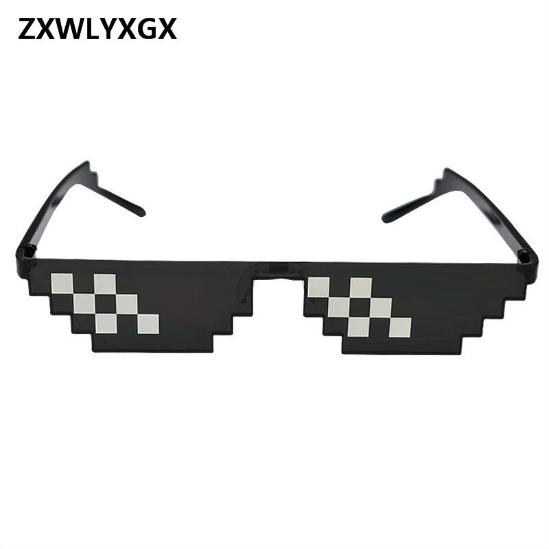 ZXWLYXGX Beliebte Mosaik Gläser 8 bisschen MLG Pixelated Sonnenbrille Frauen Männer Schurke Leben Party Brillen Jahrgang Sonnenbrille