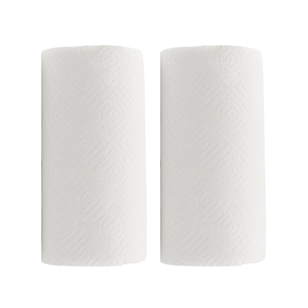 2 Roll Paper Towels Household Two-Layer Paper Towels 75 leaf/Per roll Kitchen Paper Towels Kitchen Oil Absorbing Paper Towel