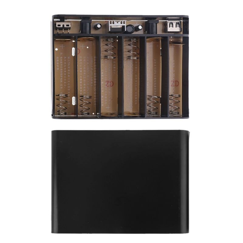 dc 12v sorties usb 18650 6x batteries ups, banque d'alimentation diy pour téléphone portable, routeur, led  k1aa