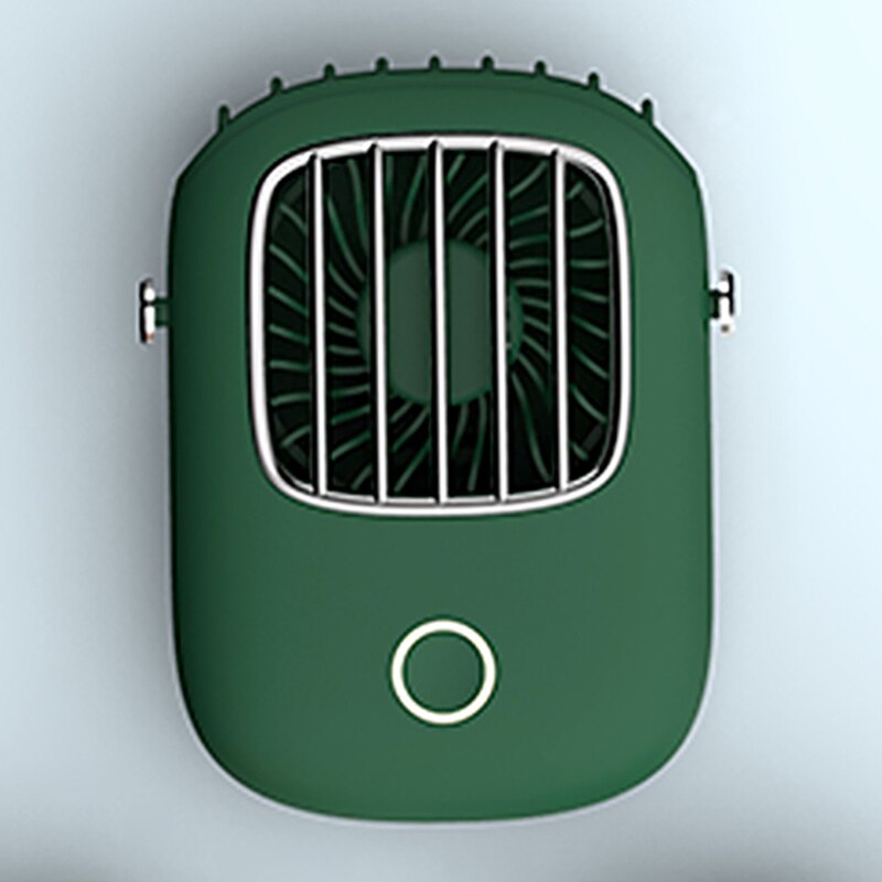 Xiaomi ventilador portátil para colgar en el cuello Mini ventilador de refrigeración de aire de bolsillo Cordón de viaje de verano al aire libre ventilador recargable USB refrigerador manos libres: green