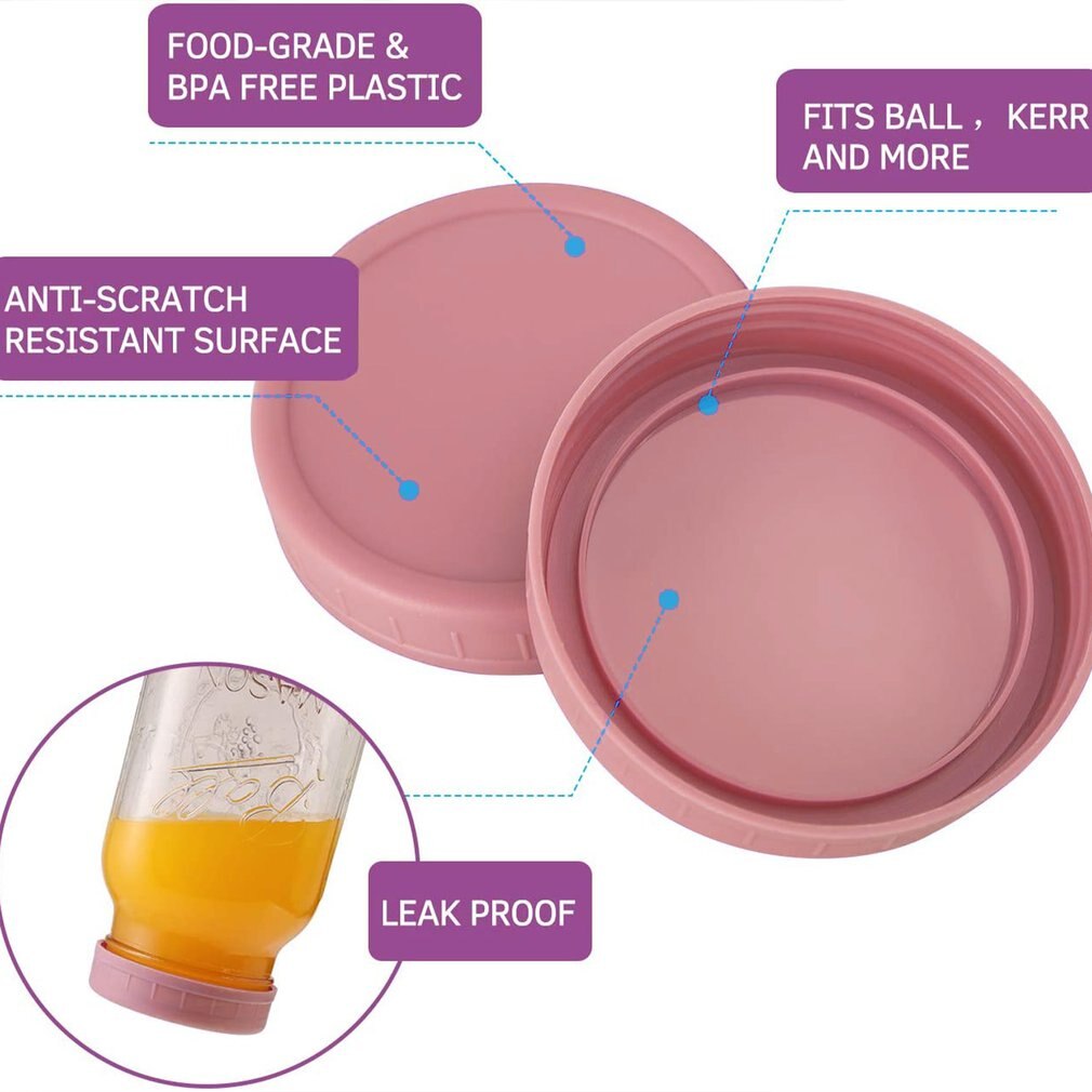 Food Grade Gekleurde Plastic Opslag Deksels Geschikt Voor Potten Lekvrije En Krasvast Oppervlak Cup Verzegelde Deksels