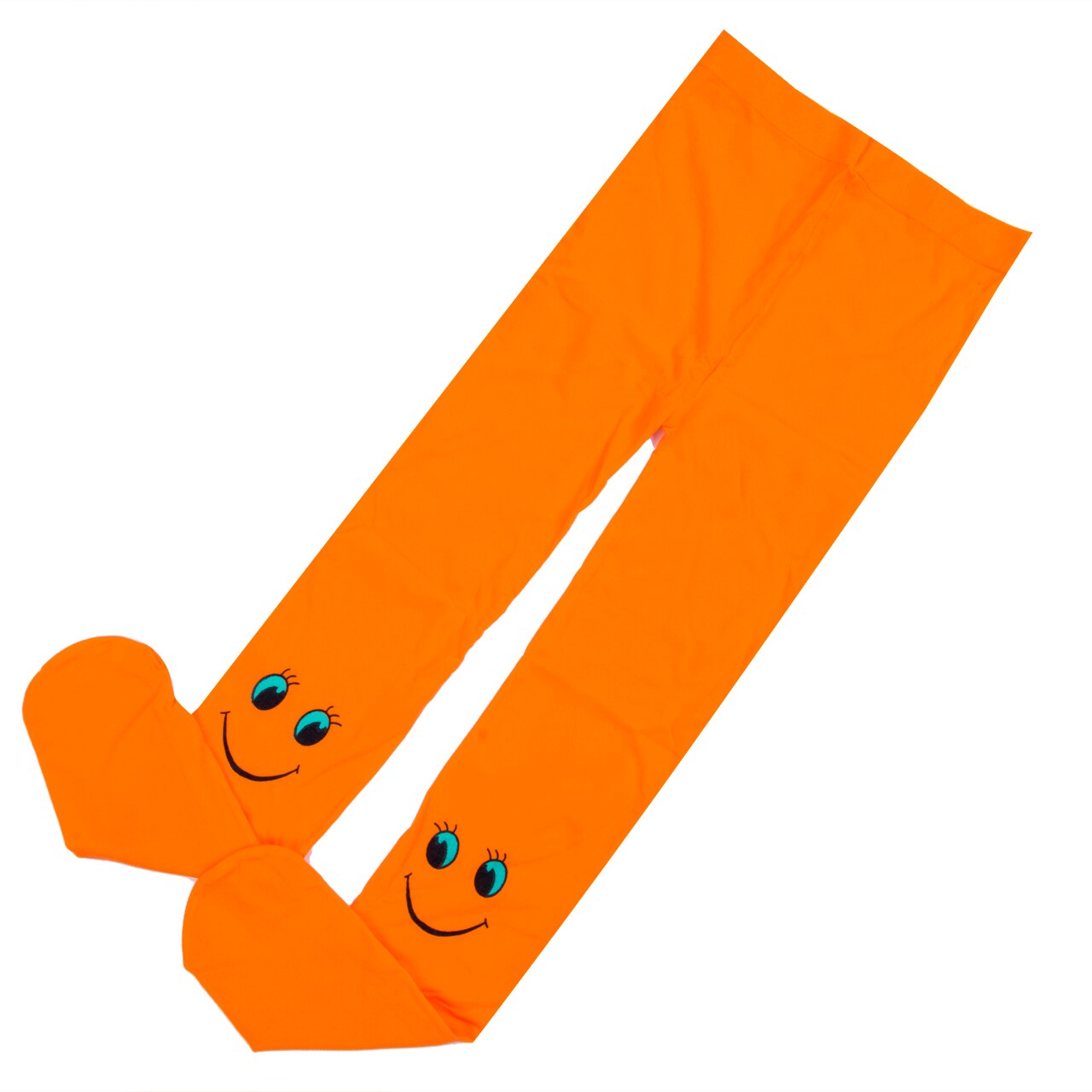 Baby Kids Girls Cotton Warm Fox Tights Smiling Face Stockings Hosiery Pantyhose Full Foot Long Soft Cartoon Dancing Accessories: Orange