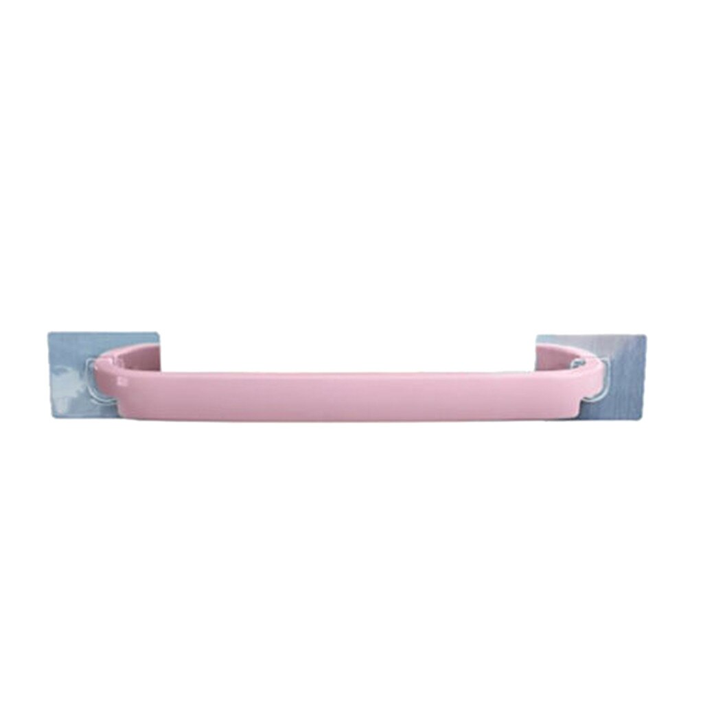 White Self Adhesive Wall Mounted Bathroom Towel Bar Shelf Rack Holder Toilet Hanging Hanger Nail-free Storage Racks: pink