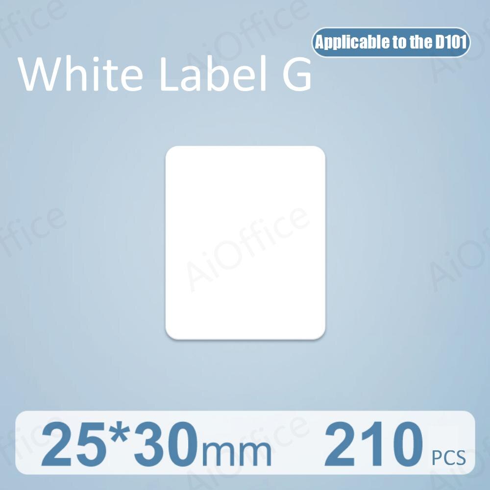 NIIMBOT D101 D11 0 Mini białe naklejki etykiety drukarki anty-olej wodoodporny odporny na rozdarcie dla supermarketu metka z ceną rolkę papieru: White 25X30mm