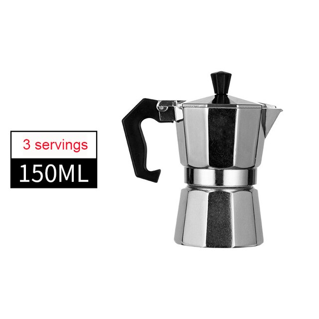 50/300/450Ml Rvs Moka Koffie Pot Espresso Latte Percolator Stove Koffiezetapparaat Espresso Pot Italiaanse koffie Machine: 150ml