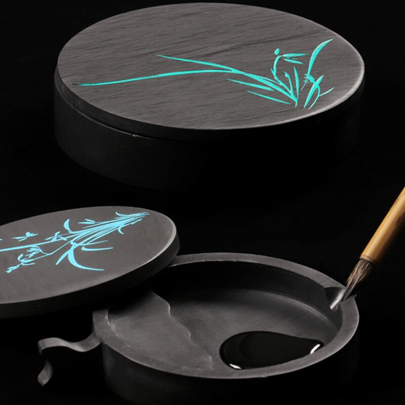 Calligraphy Writing Inkstone Natural Rock Inkstone Traditional Chinese Ink Painting Ink Grinding Plate Tinta China Ink Slab
