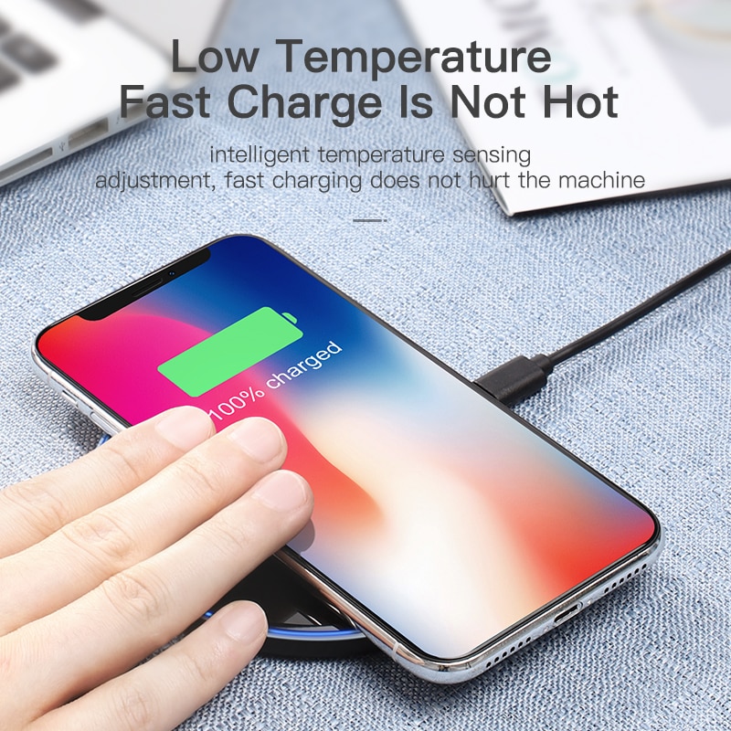 KUULAA 10W Qi Wireless Charger For iPhone 11 Pro XS Max X Xr 8 Induction Fast Wireless Charging Pad For Samsung S20 Xiaomi Mi 9