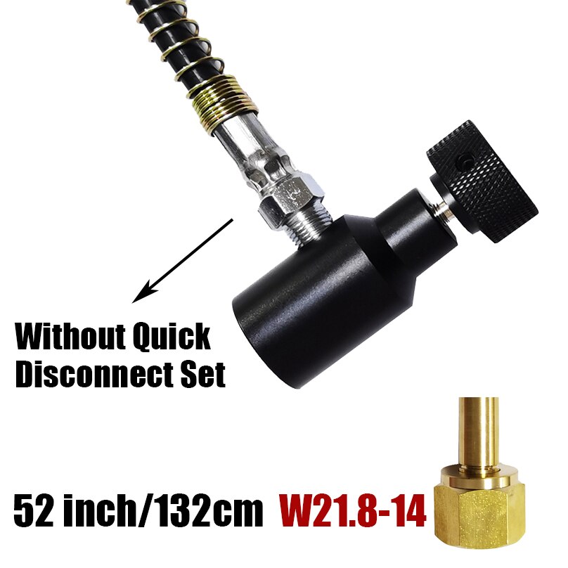 SodaStream SodaClub Cylinder CO2 Refill Station Adaptor With Hose On/Off adapter and W21.8-14(DIN 477) Or CGA320 Connector: 52inchW21.8